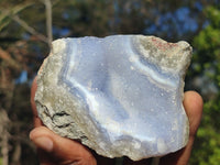 Natural Blue Lace Agate Geode Specimens  x 12 From Nsanje, Malawi - Toprock Gemstones and Minerals 