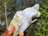 Natural Blue Lace Agate Geode Specimens  x 12 From Nsanje, Malawi - Toprock Gemstones and Minerals 