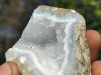 Natural Blue Lace Agate Geode Specimens  x 12 From Nsanje, Malawi - Toprock Gemstones and Minerals 