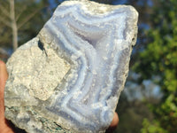 Polished One Side Polished Blue Lace Agate Specimens  x 3 From Nsanje, Malawi - Toprock Gemstones and Minerals 