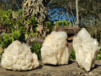 Natural Cascading Castle Quartz Crystals  x 3 From Madagascar - Toprock Gemstones and Minerals 