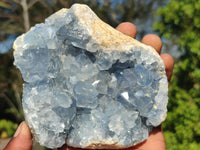 Natural Blue Celestite Crystal Specimens  x 2 From Sakoany, Madagascar - Toprock Gemstones and Minerals 