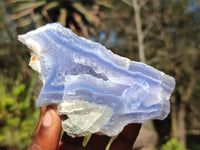 Polished One Side Polished Blue Lace Agate Specimens  x 6 From Nsanje, Malawi - Toprock Gemstones and Minerals 