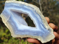 Polished One Side Polished Blue Lace Agate Specimens  x 6 From Nsanje, Malawi - Toprock Gemstones and Minerals 