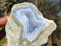 Polished One Side Polished Blue Lace Agate Specimens  x 6 From Nsanje, Malawi - Toprock Gemstones and Minerals 