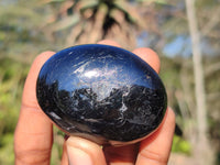 Polished Schorl Black Tourmaline Palm Stones  x 12 From Madagascar - Toprock Gemstones and Minerals 