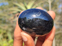 Polished Schorl Black Tourmaline Palm Stones  x 12 From Madagascar - Toprock Gemstones and Minerals 