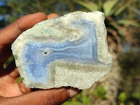 Polished One Side Polished Blue Lace Agate Specimens  x 6 From Nsanje, Malawi - Toprock Gemstones and Minerals 