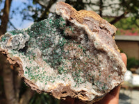 Natural Rare Ball Malachite On Drusy Quartz & Dolomite Matrix  x 1 From Kambove, Congo - Toprock Gemstones and Minerals 