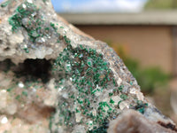 Natural Rare Ball Malachite On Drusy Quartz & Dolomite Matrix  x 1 From Kambove, Congo - Toprock Gemstones and Minerals 