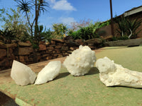 Natural White Candle Quartz Specimens  x 4 From Madagascar - Toprock Gemstones and Minerals 