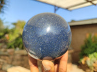 Polished Blue Lazulite Spheres  x 2 From Madagascar - Toprock Gemstones and Minerals 