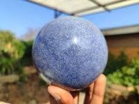 Polished Blue Lazulite Spheres  x 2 From Madagascar - Toprock Gemstones and Minerals 