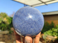 Polished Blue Lazulite Spheres  x 2 From Madagascar - Toprock Gemstones and Minerals 