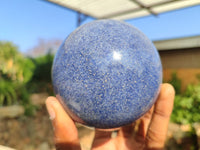 Polished Blue Lazulite Spheres  x 2 From Madagascar - Toprock Gemstones and Minerals 