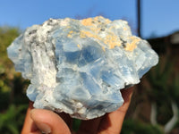 Natural Sky Blue Calcite Specimens With Hematite Spots  x 6 From Spitzkop, Namibia - Toprock Gemstones and Minerals 