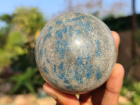 Polished Blue Spinel Quartz Spheres  x 3 From Madagascar - Toprock Gemstones and Minerals 