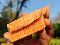 Natural New Sunset Orange Calcite Specimens  x 12 From Spitzkop, Namibia - Toprock Gemstones and Minerals 