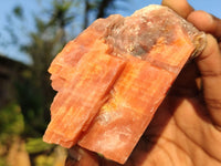 Natural New Sunset Orange Calcite Specimens  x 12 From Spitzkop, Namibia - Toprock Gemstones and Minerals 