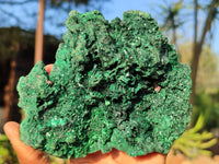 Natural Large Chatoyant Silky Malachite Specimens x 2 From Kasompe, Congo - Toprock Gemstones and Minerals 