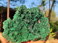 Natural Large Chatoyant Silky Malachite Specimens x 2 From Kasompe, Congo - Toprock Gemstones and Minerals 