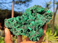 Natural Large Chatoyant Silky Malachite Specimens x 2 From Kasompe, Congo - Toprock Gemstones and Minerals 