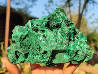 Natural Large Chatoyant Silky Malachite Specimens x 2 From Kasompe, Congo - Toprock Gemstones and Minerals 