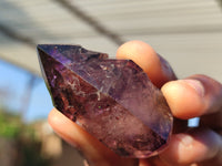 Natural Window Amethyst Quartz Crystals  x 12 From Chiredzi, Zimbabwe - Toprock Gemstones and Minerals 