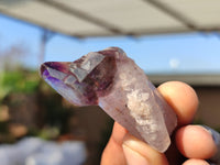 Natural Window Amethyst Quartz Crystals  x 12 From Chiredzi, Zimbabwe - Toprock Gemstones and Minerals 