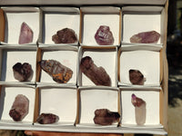 Natural Window Amethyst Quartz Crystals  x 12 From Chiredzi, Zimbabwe - Toprock Gemstones and Minerals 