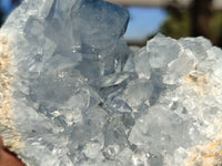 Natural Blue Celestite Crystal Specimens  x 6 From Sakoany, Madagascar - Toprock Gemstones and Minerals 