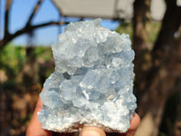 Natural Blue Celestite Crystal Specimens  x 6 From Sakoany, Madagascar - Toprock Gemstones and Minerals 