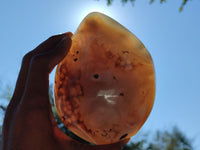 Polished Large Agate Standing Free Form With Smoke Ring Patterns  x 1 From Madagascar - Toprock Gemstones and Minerals 