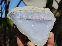 Natural Blue Lace Agate Geode Specimens  x 12 From Nsanje, Malawi - Toprock Gemstones and Minerals 