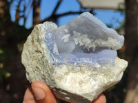 Natural Blue Lace Agate Geode Specimens  x 12 From Nsanje, Malawi - Toprock Gemstones and Minerals 