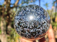 Polished Merlinite Gabbro Spheres  x 3 From Madagascar - Toprock Gemstones and Minerals 