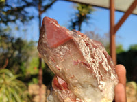 Natural Red Hematite Phantom Quartz Specimens  x 3 From Karoi, Zimbabwe - Toprock Gemstones and Minerals 