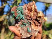 Natural Rare Ball Malachite On Drusi Quartz & Dolomite Matrix  x 6 From Kambove, Congo - Toprock Gemstones and Minerals 