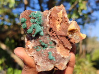 Natural Rare Ball Malachite On Drusi Quartz & Dolomite Matrix  x 6 From Kambove, Congo - Toprock Gemstones and Minerals 