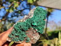 Natural Rare Ball Malachite On Drusi Quartz & Dolomite Matrix  x 6 From Kambove, Congo - Toprock Gemstones and Minerals 