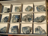 Natural New Sky Blue Calcite Specimens  x 12 From Namibia - Toprock Gemstones and Minerals 