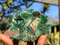 Natural Drusy Coated Malachite & Red Copper Dolomite Matrix Specimens  x 2 From Likasi, Congo - Toprock Gemstones and Minerals 