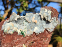 Natural Drusy Coated Malachite & Red Copper Dolomite Matrix Specimens  x 2 From Likasi, Congo - Toprock Gemstones and Minerals 