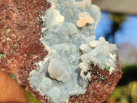 Natural Drusy Coated Malachite & Red Copper Dolomite Matrix Specimens  x 2 From Likasi, Congo - Toprock Gemstones and Minerals 