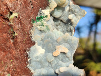 Natural Drusy Coated Malachite & Red Copper Dolomite Matrix Specimens  x 2 From Likasi, Congo - Toprock Gemstones and Minerals 