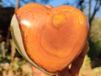 Polished Polychrome / Picasso Jasper Hearts  x 3 From Madagascar - Toprock Gemstones and Minerals 