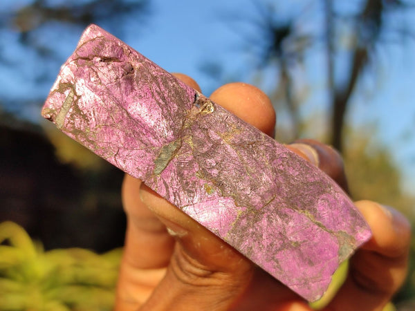 Polished Metallic Purpurite Free Forms With Matte Finish x 12 From Erongo, Namibia - Toprock Gemstones and Minerals 