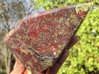 Polished Dragon Bloodstone Standing Free Forms  x 2 From Southern Africa - Toprock Gemstones and Minerals 