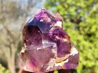 Polished Gemmy Window Amethyst Crystals  x 3 From Madagascar - Toprock Gemstones and Minerals 