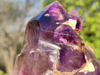 Polished Gemmy Window Amethyst Crystals  x 3 From Madagascar - Toprock Gemstones and Minerals 